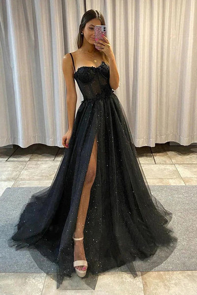 Ivory sweetheart neck tulle lace long prom dress, tulle formal dress –  dresstby