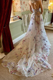 Colorful Sweetheart Tulle Prom Dress With Appliques,WP130