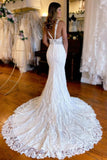 Vintage Lace Wedding Dresses Mermaid Backless Bridal Gowns WW323