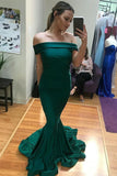 Charming Mermaid Off The Shoulder Satin Prom Dress Evening dress,WP124