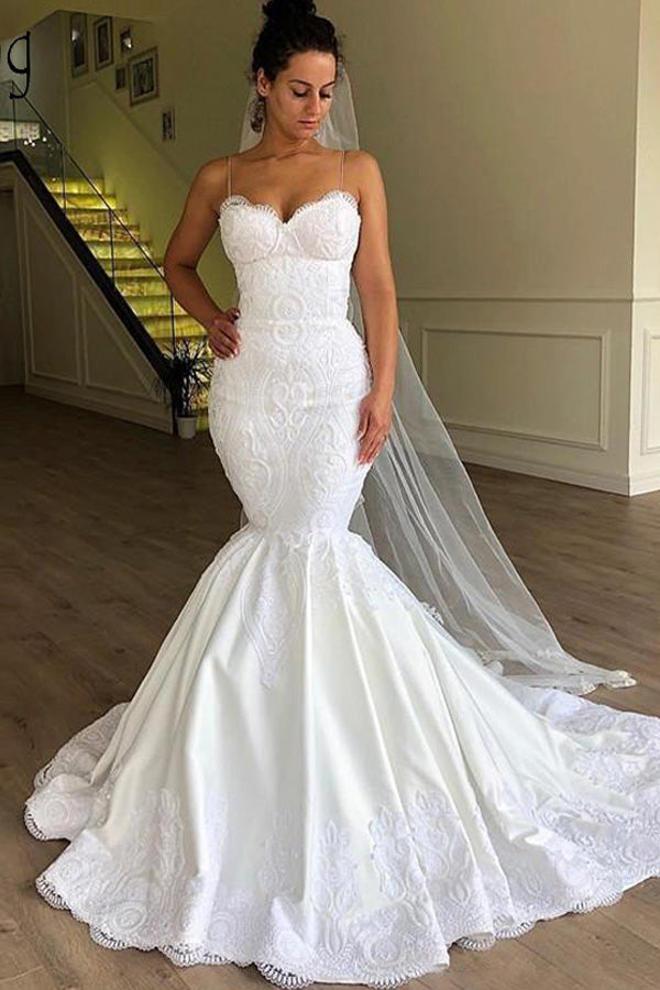 Long Sleeve Mermaid Wedding Dresses Off Shoulder Satin Bridal Wedding Gown  White | eBay