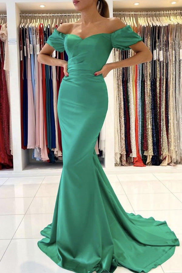 Green Mermaid Prom Dress Long Evening Dress,WP122
