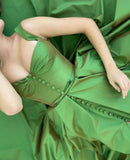 Elegant Green Sweetheart Long Prom Dress Split Evening Dress,WP184