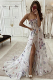 Charming Deep V Neck Beading Wedding Dress Beach Bridal Dress ,WW136