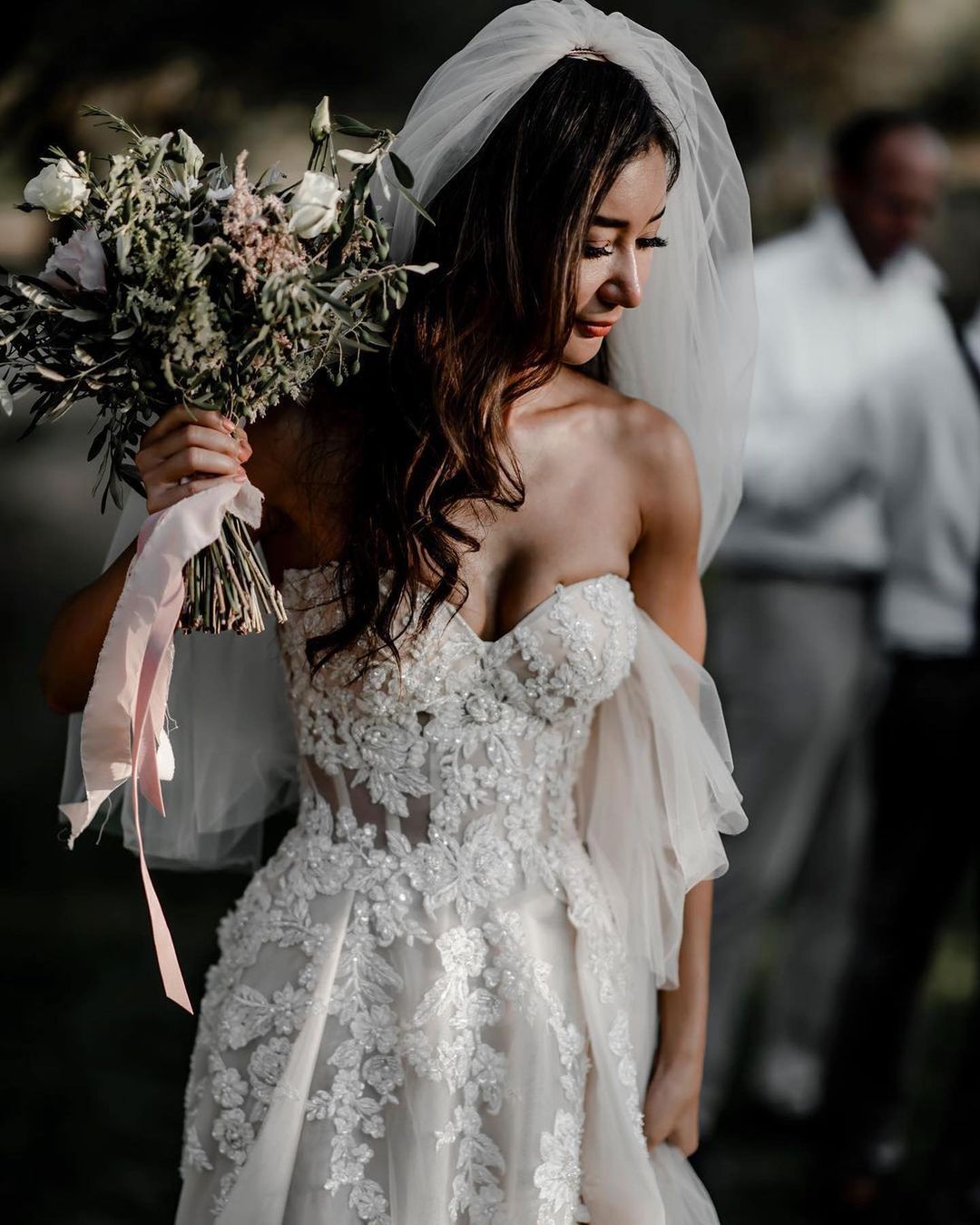 Sweetheart Ivory Tulle Long Wedding Dress Beach Wedding Dress,WW040