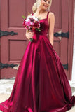 A Line Taffeta Long Prom Dress With Pocket Evening Dress,WP222