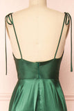 A-line Tie Shoulder Long Prom Dress,Satin Bridesmaid Dress,WB016