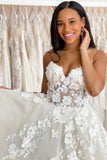 A Line Sweetheart 3D Lace Wedding Dress Elegant Wedding Gown WW292 winkbridal