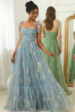 Colorful Sweetheart Tulle Appliques Prom Formal Dress,WQ108winkbridal