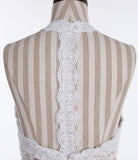 Halter Lace Wedding Dress Chiffon Beach Birdal Gown,WW090
