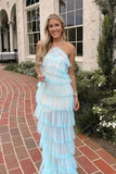 Princess Halter Tiered Tulle Prom Dress,WQ118 
