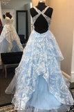 A Line Sweetheart Prom Dress Light Blue Evening Dress,WP139