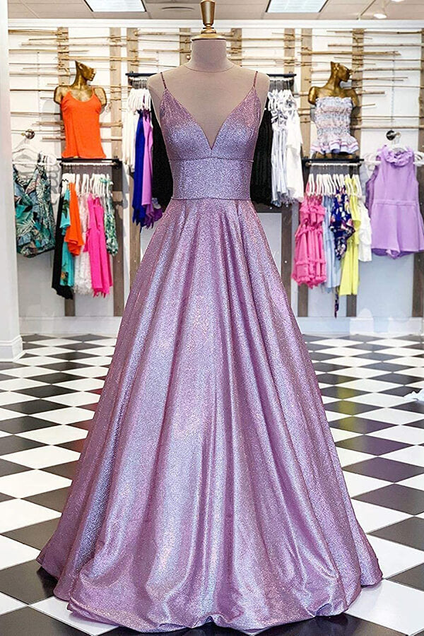 Sparkly Lavender Sequins Prom Dress Gorgeous Party Dress,WP043