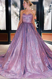 Shiny A-line Sweetheart Long Prom Dress Party Dress,WP296