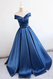 Charming Satin Prom Dress Off The Shoulder Evening Dress,WP147