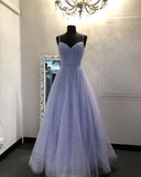 Sparkly Sweetheart Prom Dress Beading Lavender Evening Dress,WP182