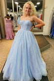 Sparkly Tulle Sweetheart Straps Long Prom Dress,WP292